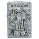 Zippo Skeleton Saloon Street Chrome Lighter
