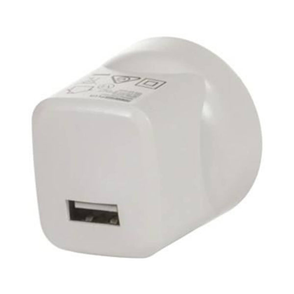 Mini adaptateur secteur USB Powertech Plus 5VDC 2.1A (blanc)