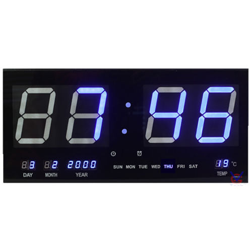 Multifunctional LED Wall Clock (Black)