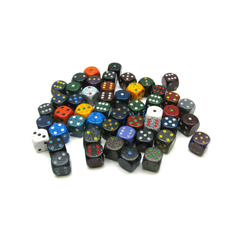 D6 Dés Assortis Vrac 16mm (50 Dés)