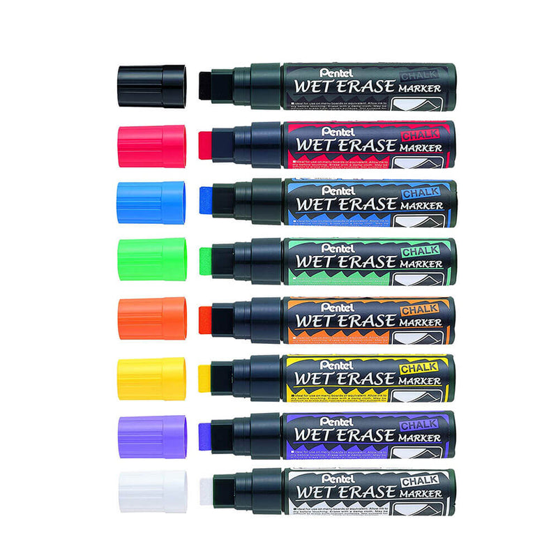 Pentel Liquid Chalk Wet Erase Marker, sortiert, 12er-Pckg