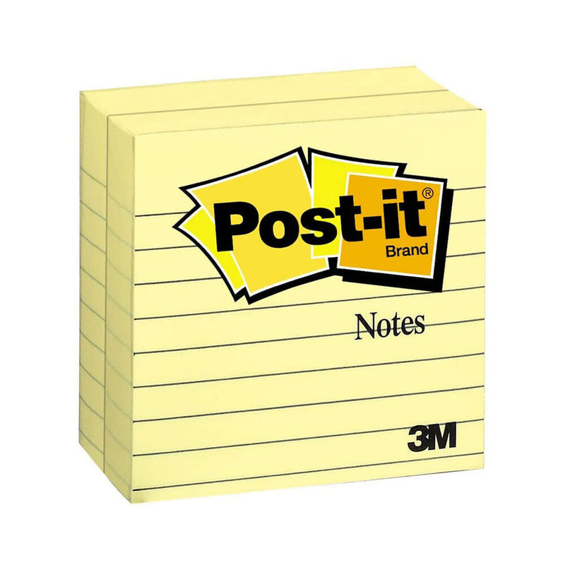 Post-It Notes Ligné Jaune (12pk)