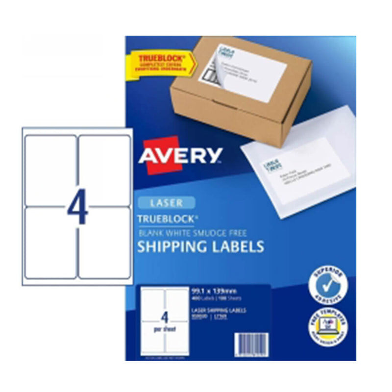 Avery Shipping Label White 100pk