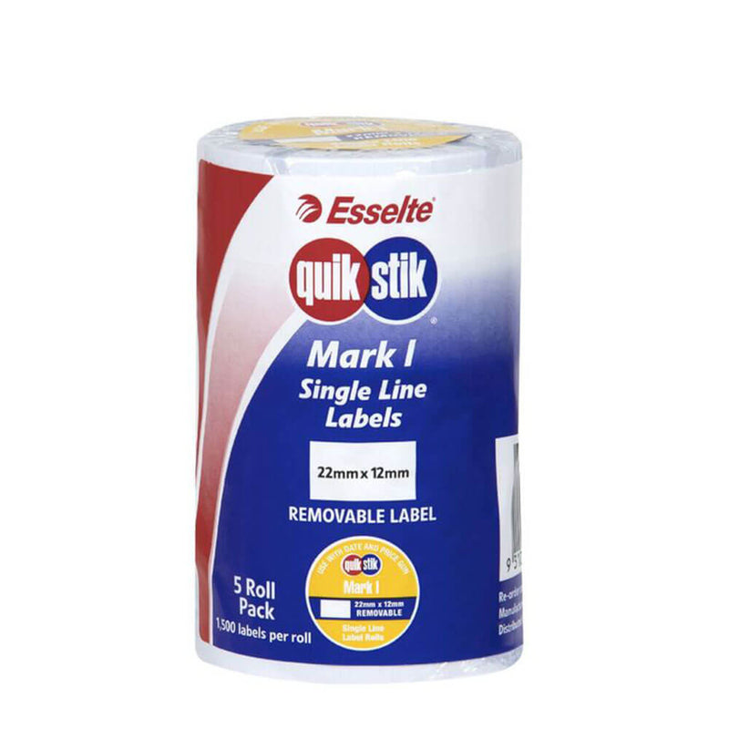 Étiquettes amovibles Quik Stik Mark unies (paquet de 5)