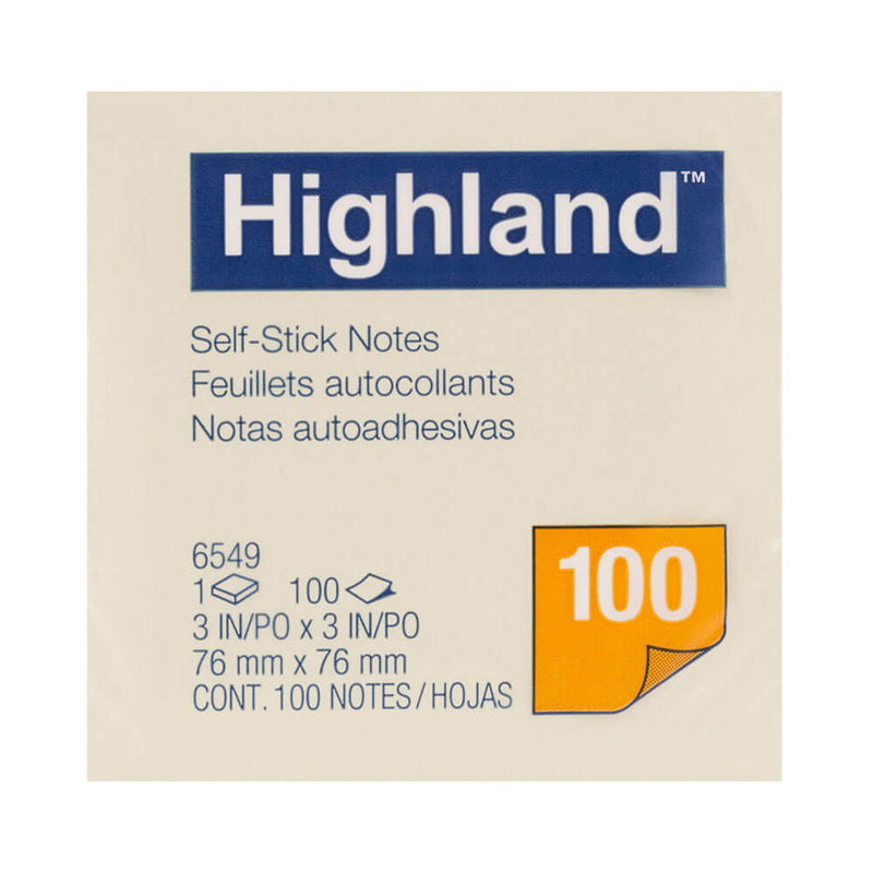 Highland Haftnotizen Gelb, 12er-Pckg