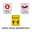 Durus Social Distancing Wall Sign 225x300mm