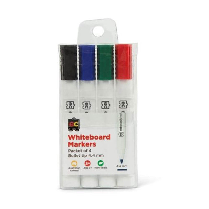 EC Whiteboard-Marker mit Kugelspitze (4er-Pack)