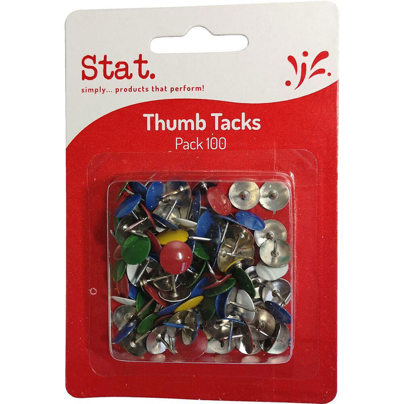 Stat Thumb Tacks Drawing Pins (100pk)