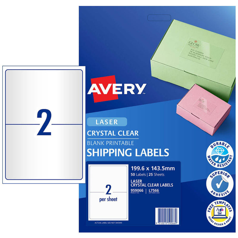 Étiquettes d'expédition laser Avery (50pcs)