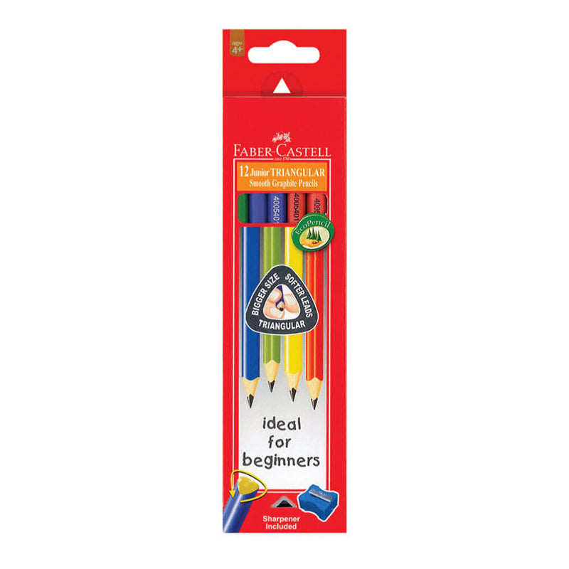 Faber-Castell Crayon Mine Triangulaire Junior Grip 12pcs