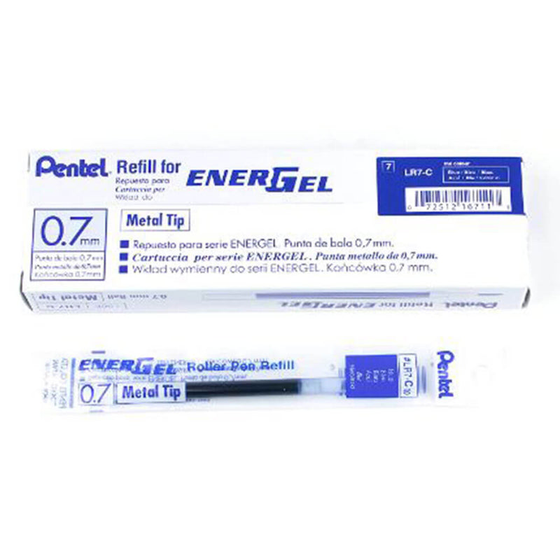 Pentel EnerGel 0,7 mm recharge de stylo gel liquide 12 pièces