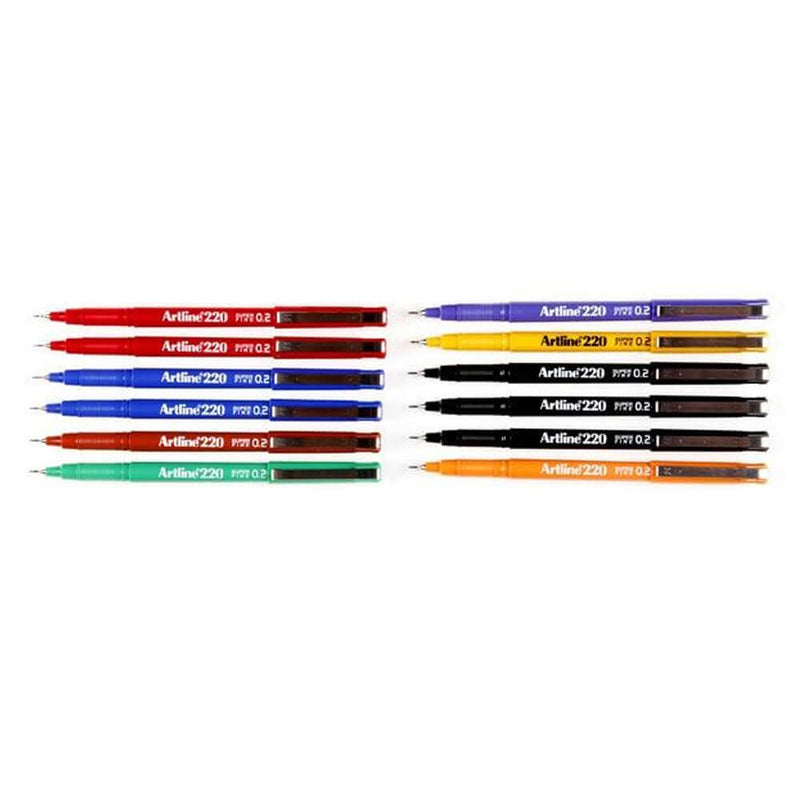 Stylo Artline Fineliner Superfine 0,2 mm (boîte de 12)