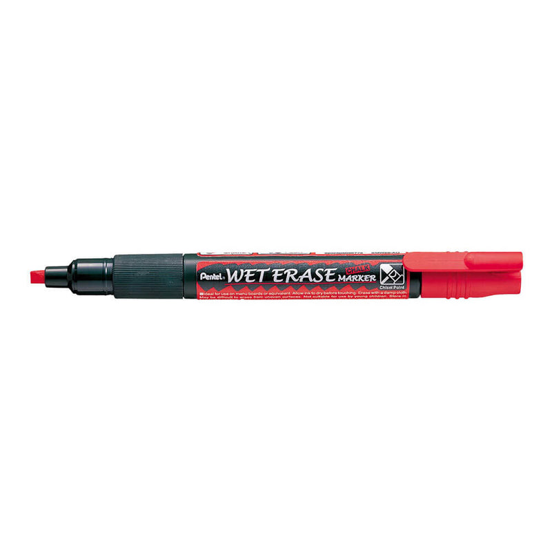 Pentel 3 mm Nasslösch-Kreidemarker mit umkehrbarer Spitze, 12 Stück